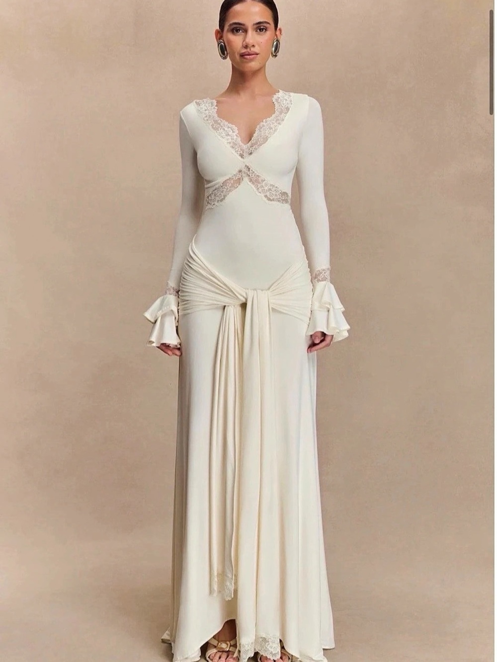 Meshki Electra Slinky Lace Maxi Dress